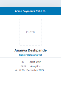 ID Classic id card format