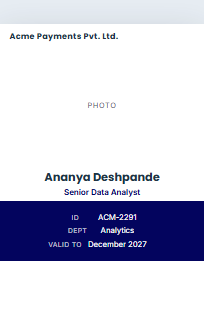 ID Modern id card format